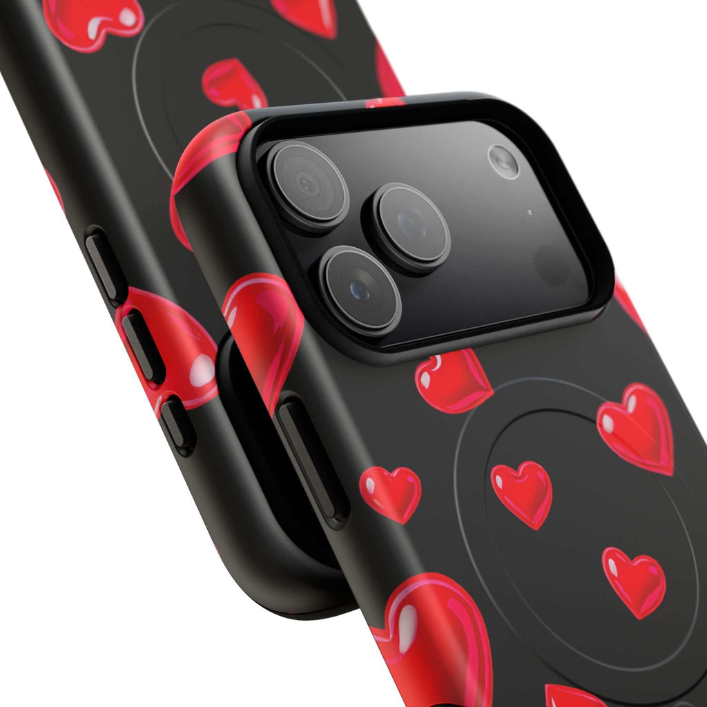 Black Hearts iPhone Magsafe Phone Case