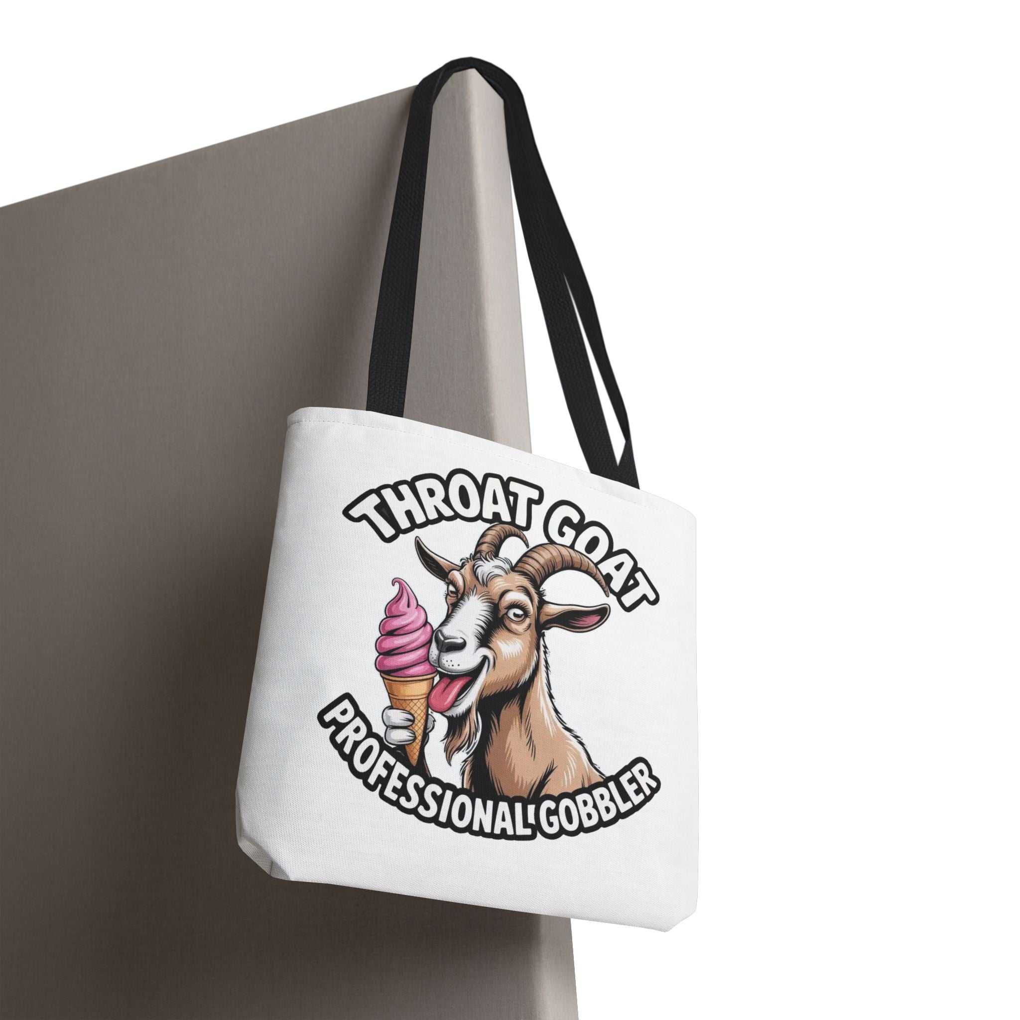 Cheeky Professional Gobbler Funny Tote Bag with multiple sizes and handle colors, durable spun polyester design