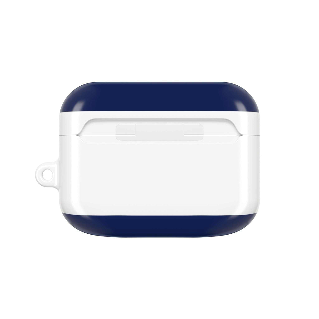Tottenham FC AirPods protective hard case in white and navy with durable shock-resistant design