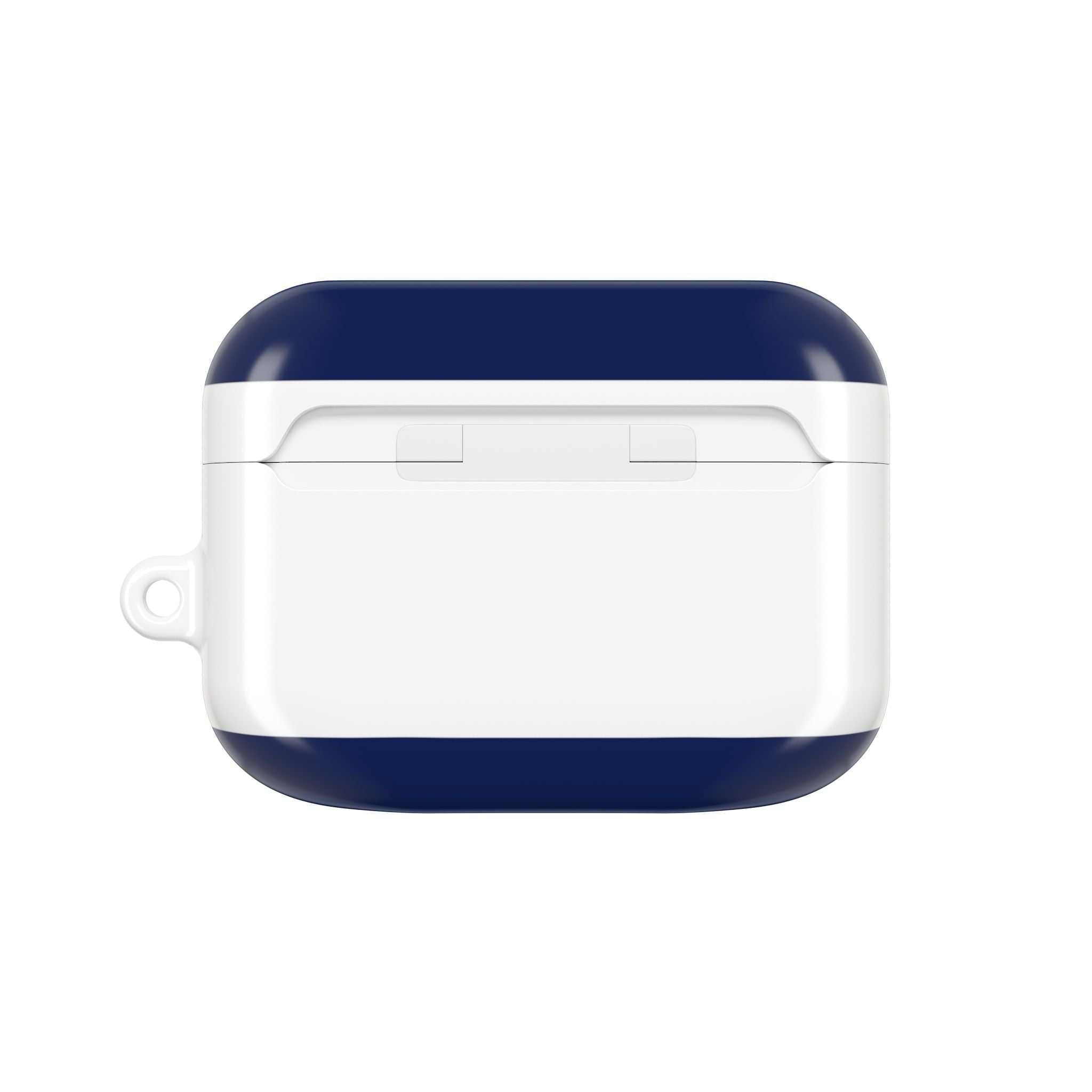Tottenham FC AirPods protective hard case in white and navy with durable shock-resistant design