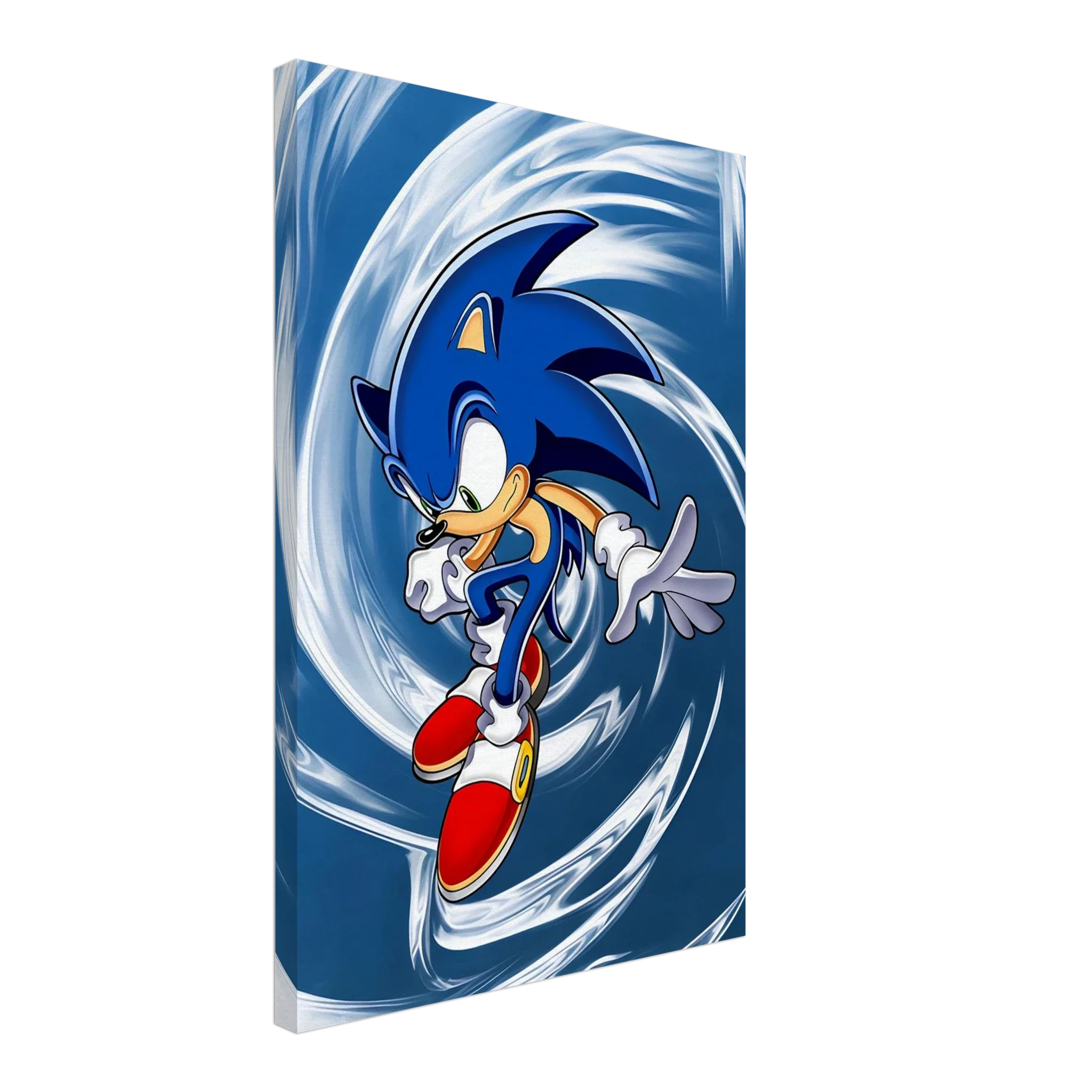 Sonic The Hedgehog wall canvas with vibrant design and bold colors.