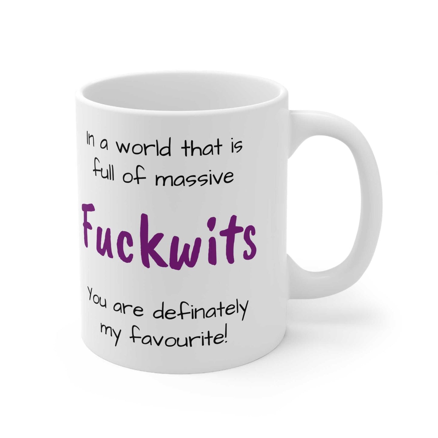 Cheeky Rude Massive Fuckwits Ceramic Mug Created By Littlebitz