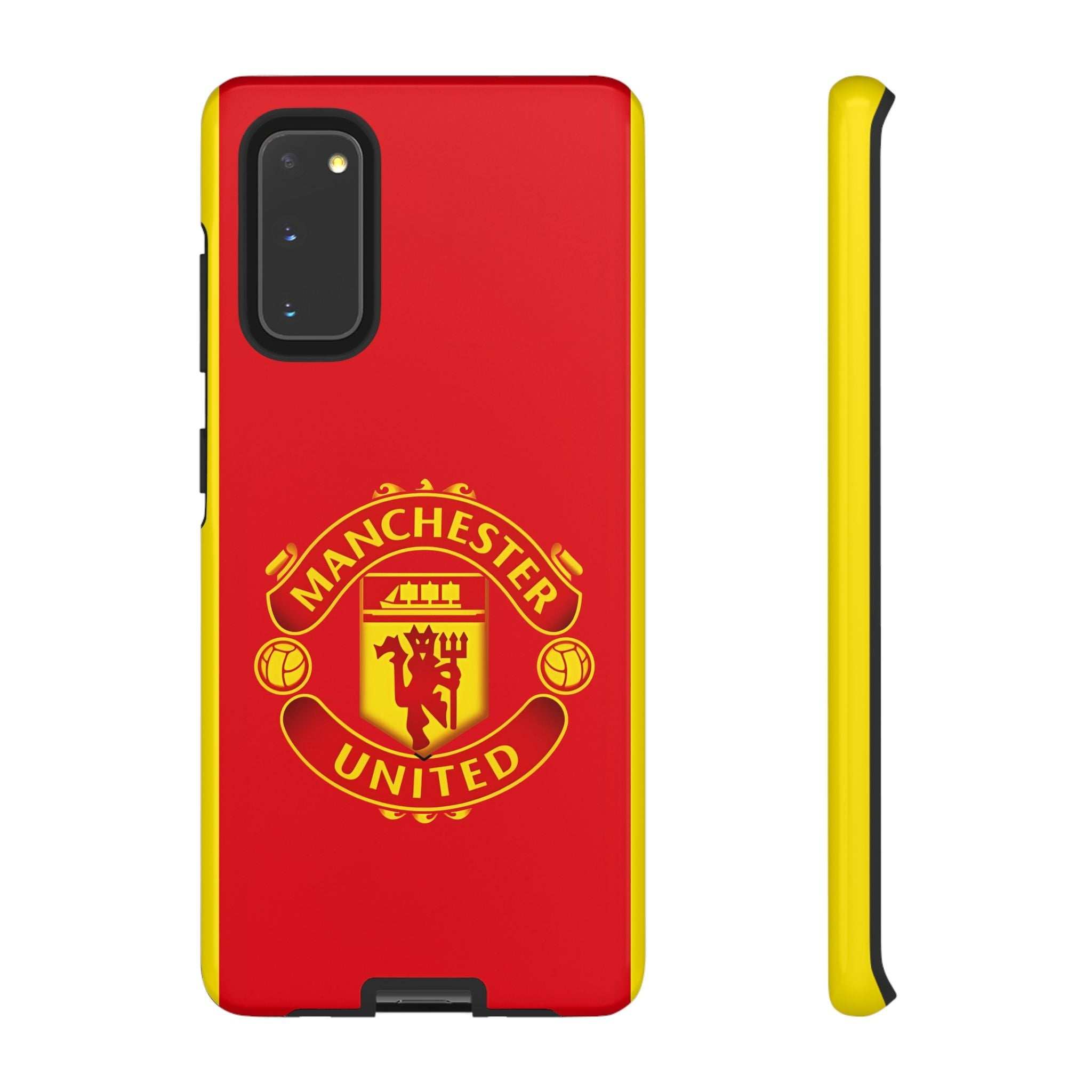 Manchester United Magnetic Samsung Case featuring red official-inspired crest and dual-layer protection