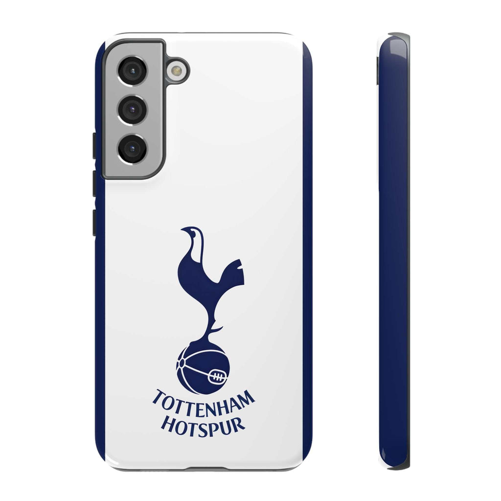 Tottenham FC magnetic Samsung phone case with white and navy colors and dual-layer protection