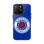 Rangers FC MagSafe iPhone case in royal blue with official-inspired crest and dual-layer protection