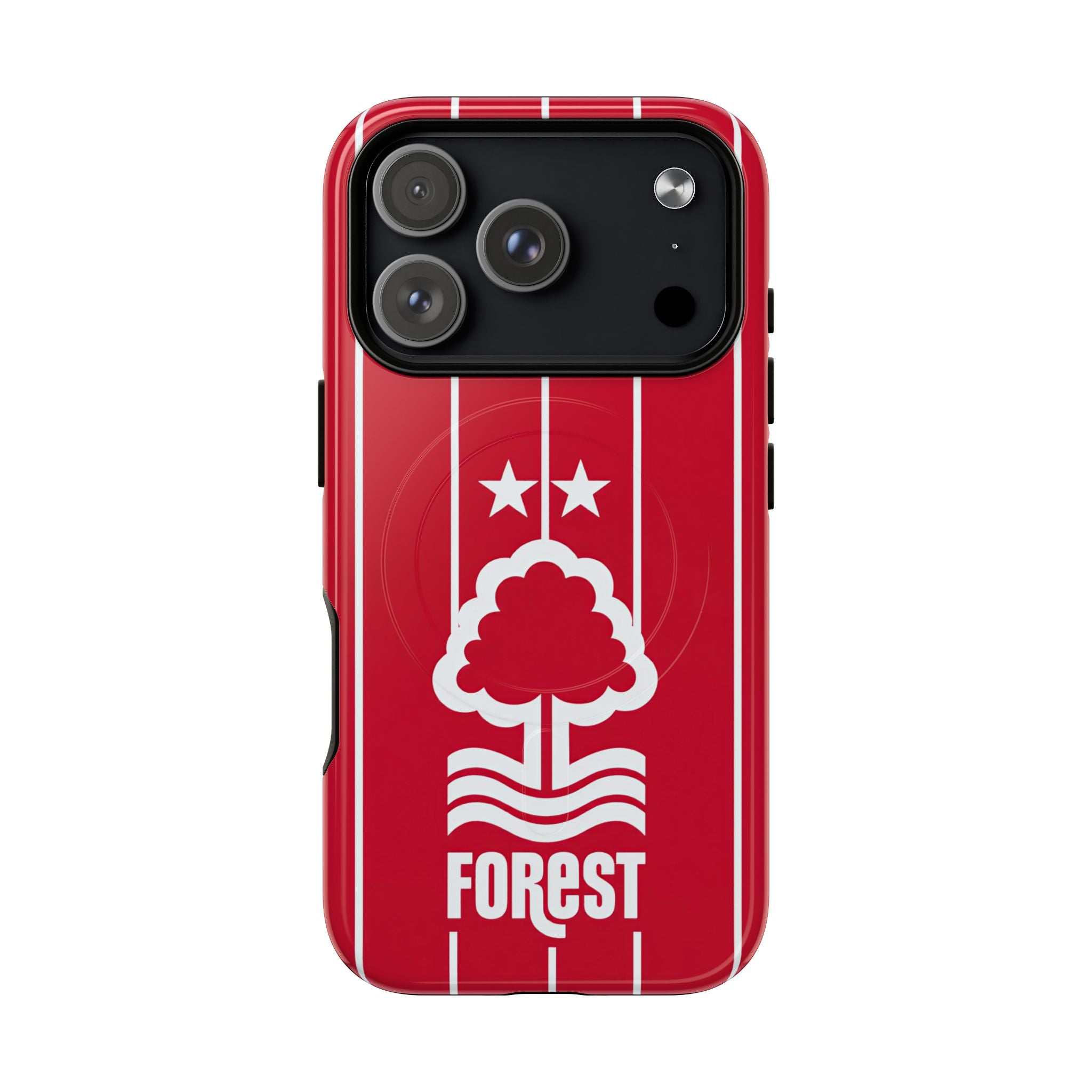 Nottingham Forest red MagSafe iPhone case with club crest and dual-layer protection