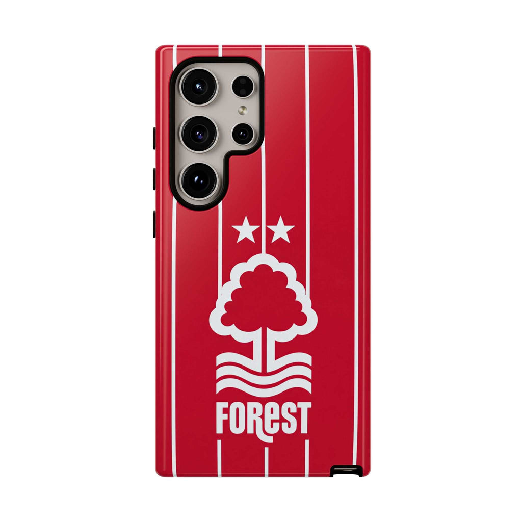 Nottingham Forest Samsung phone case with red colors and dual-layer magnetic protection