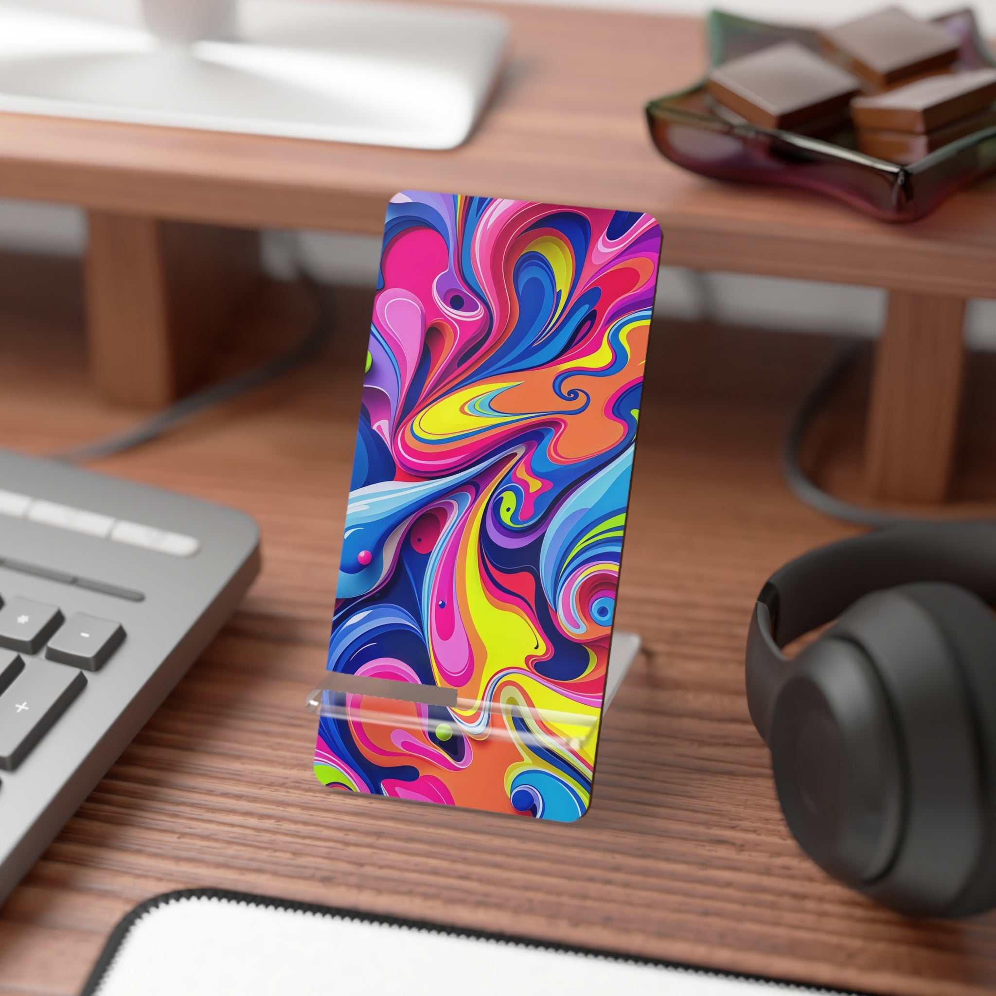 Vibrant Colour Splash Phone Display Stand