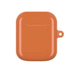 Bold orange hard shell protective case for AirPods and AirPods Pro with glossy finish and secure fit