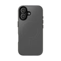 Gunmetal Grey iPhone Magsafe dual-layer protective phone case with shock-absorbing TPU lining and clear ports