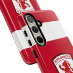 Middlesbrough Magnetic Samsung Case with dual-layer protection and official-inspired crest in red