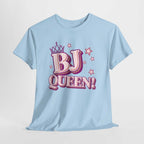 BJ Queen T-Shirt with crown graphic, 100% cotton, bold and cheeky design for confident wear