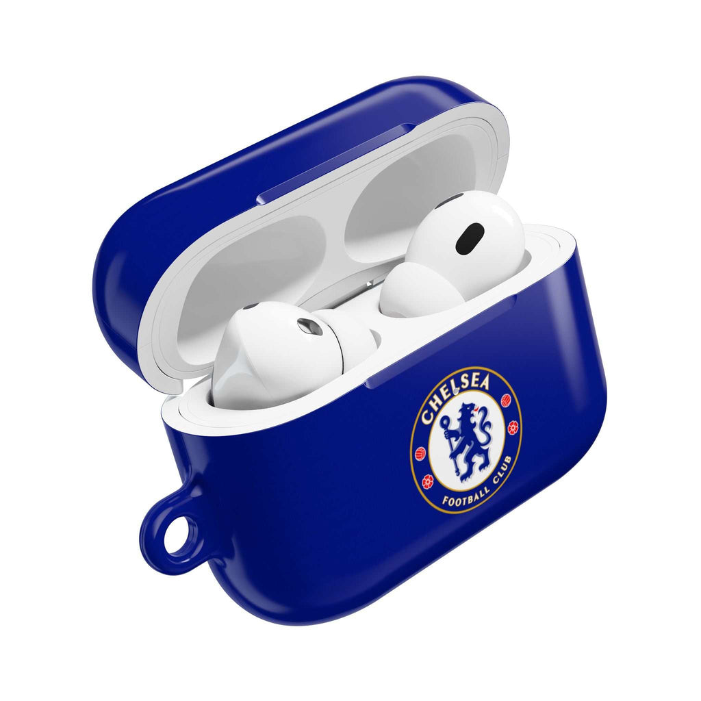 Chelsea FC AirPods protective case in royal blue with club crest for AirPods and AirPods Pro