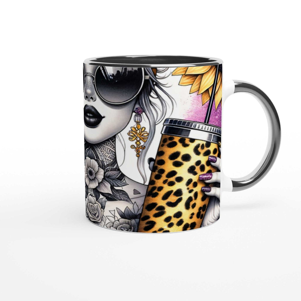 Know Your Worth - Motivational Coffee Mug with vibrant design and inspirational quote, ceramic 11oz glossy finish.