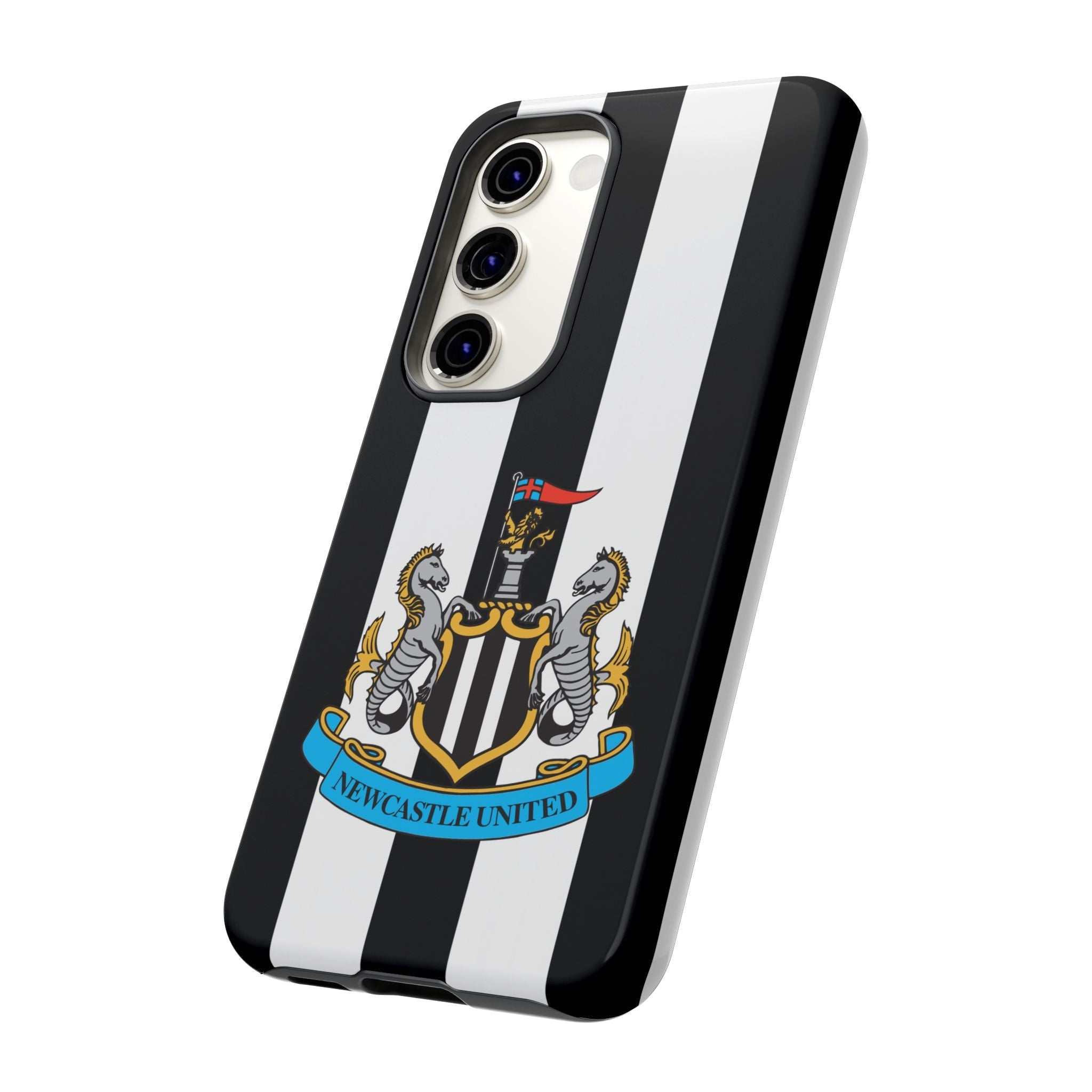 Newcastle United Magnetic Samsung phone case with black and white colors and dual-layer protection