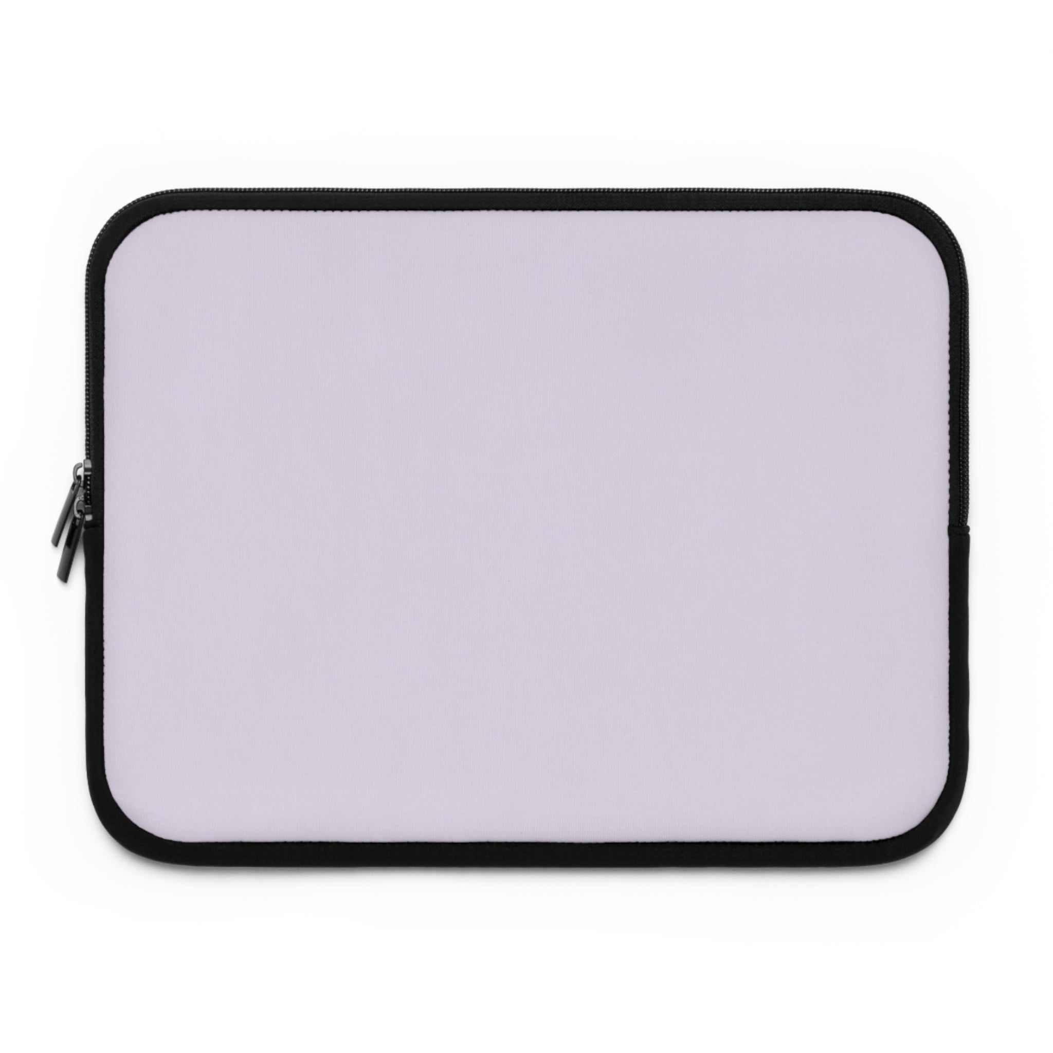 Lavender laptop sleeve made of durable neoprene with soft foam lining and dual zipper closure
