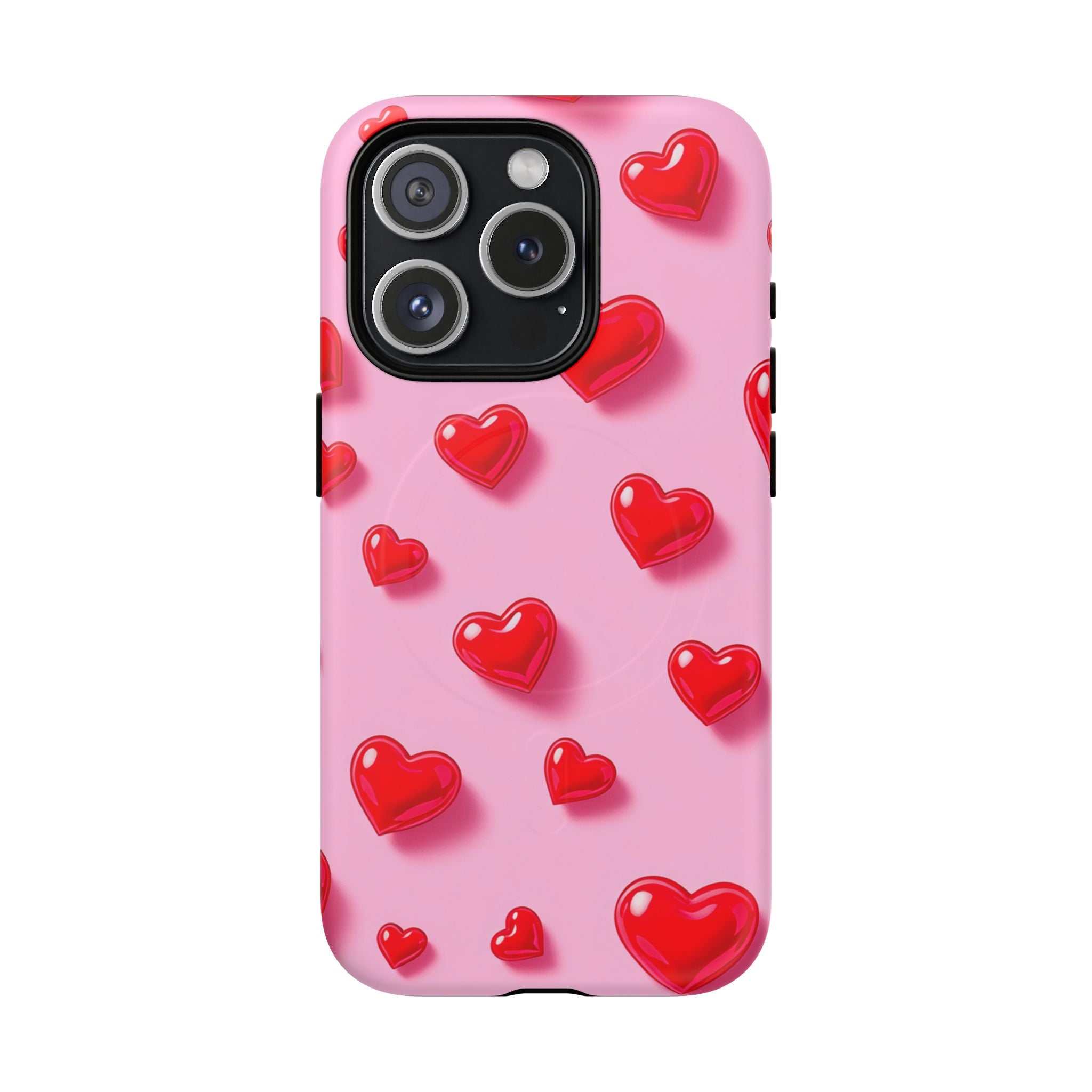 Pink Hearts iPhone Magsafe Phone Case