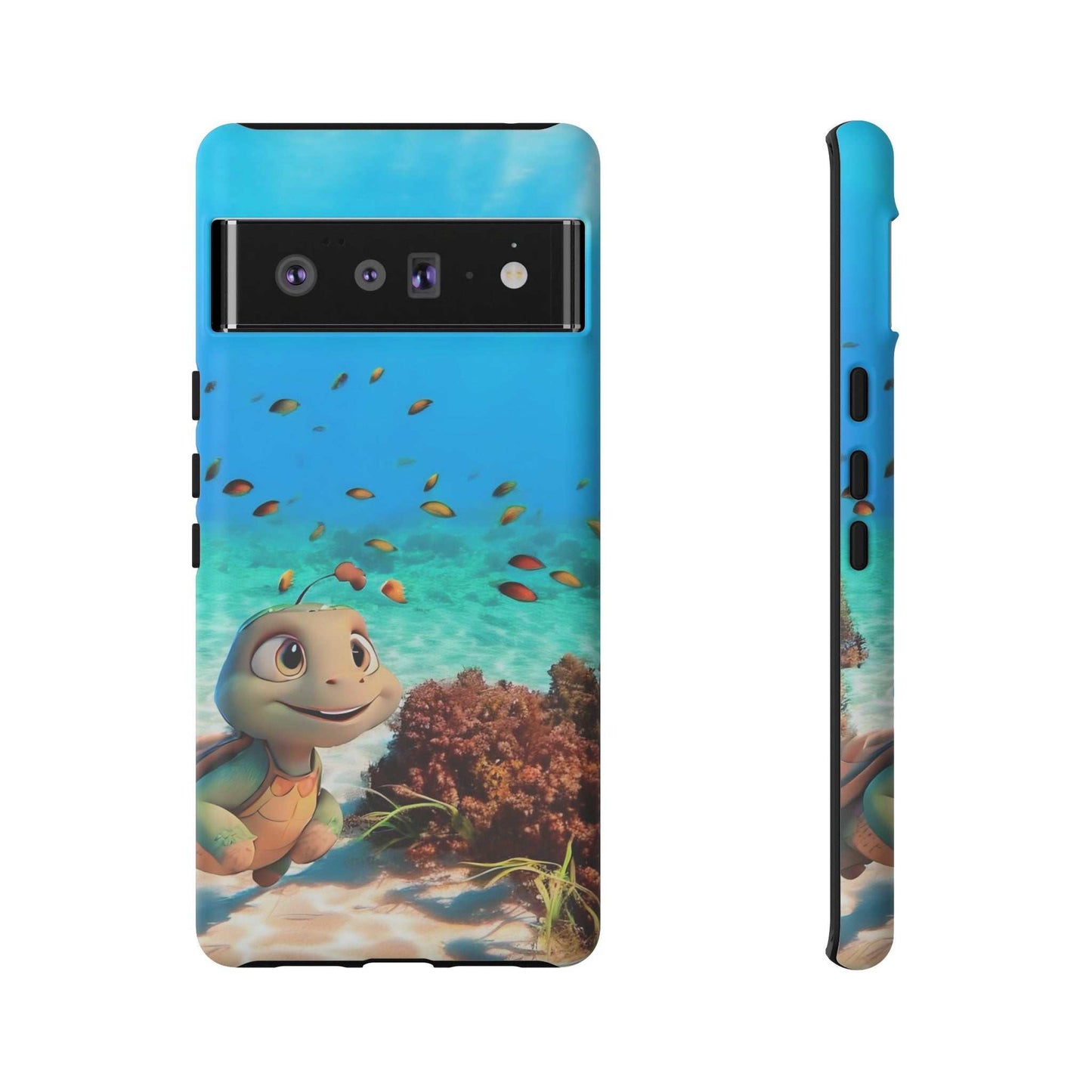 Adorable Turtle Google Pixel Phone Case designed by Littlebitz