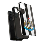 Newcastle United Magnetic Samsung phone case with black and white colors and official-inspired crest, dual-layer durable protection, and wireless charging support