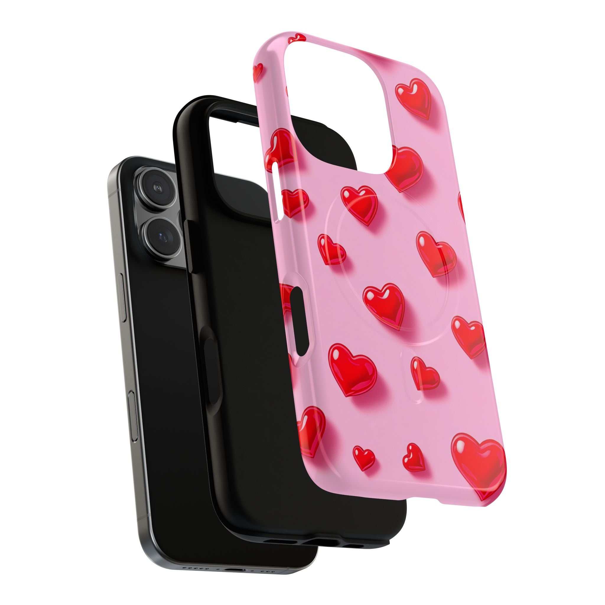 Pink Hearts iPhone Magsafe Phone Case
