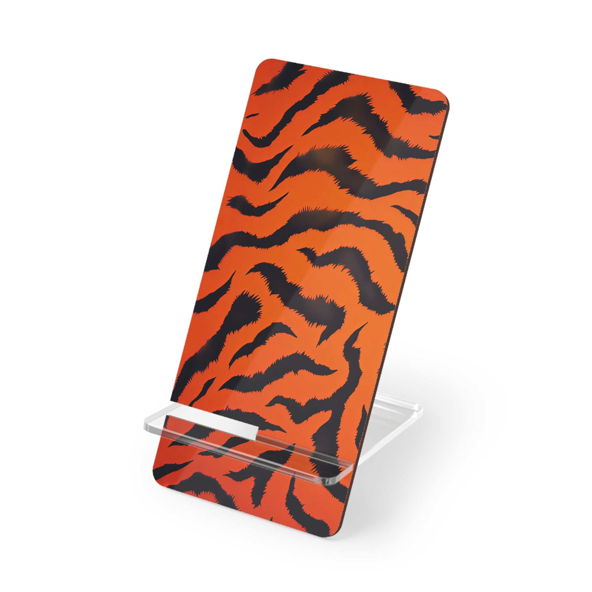 Orange Tiger Print Phone Display Stand