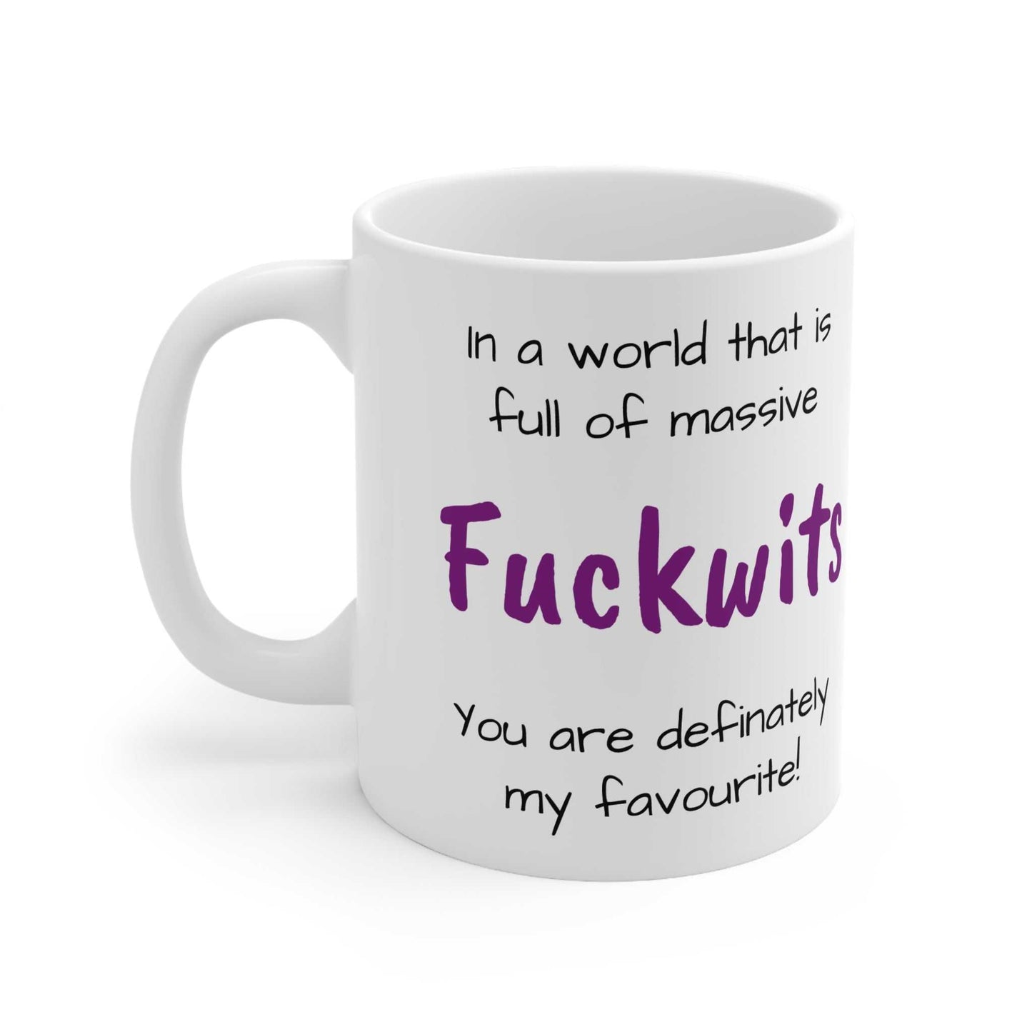 Cheeky Rude Massive Fuckwits Ceramic Mug Created By Littlebitz