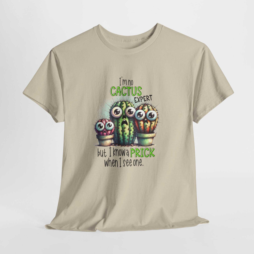 Cactus Expert Fun Graphic T-Shirt with humorous cactus design for plant lovers