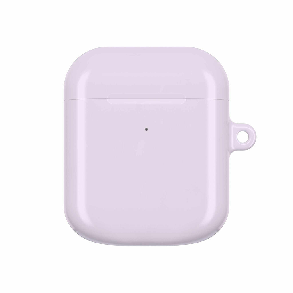 Lavender AirPods protective hard shell case with glossy finish, durable and lightweight design for scratch and bump protection