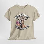 Black Throat Goat T-Shirt with bold, unapologetic design on soft, breathable cotton fabric