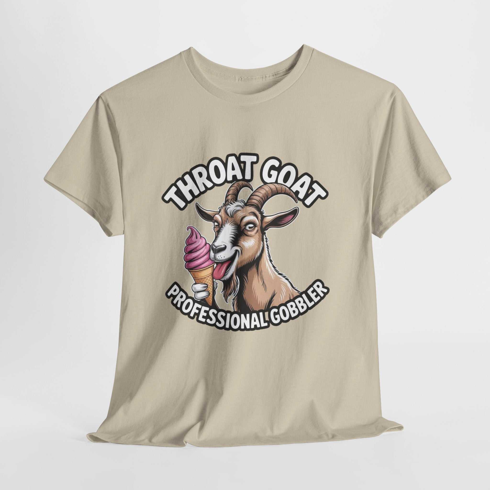 Black Throat Goat T-Shirt with bold, unapologetic design on soft, breathable cotton fabric