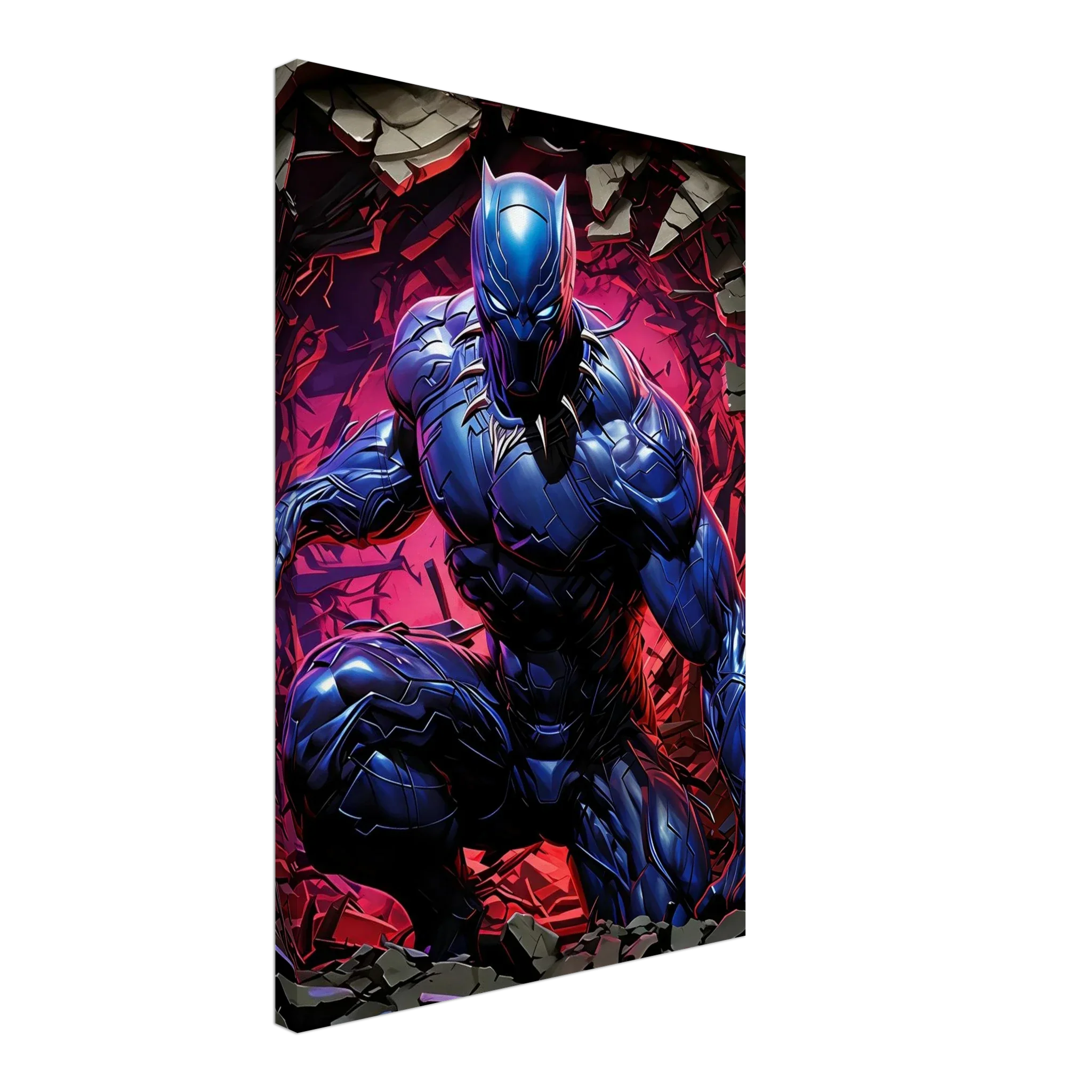 Black Panther wall canvas with vibrant design and fierce imagery.