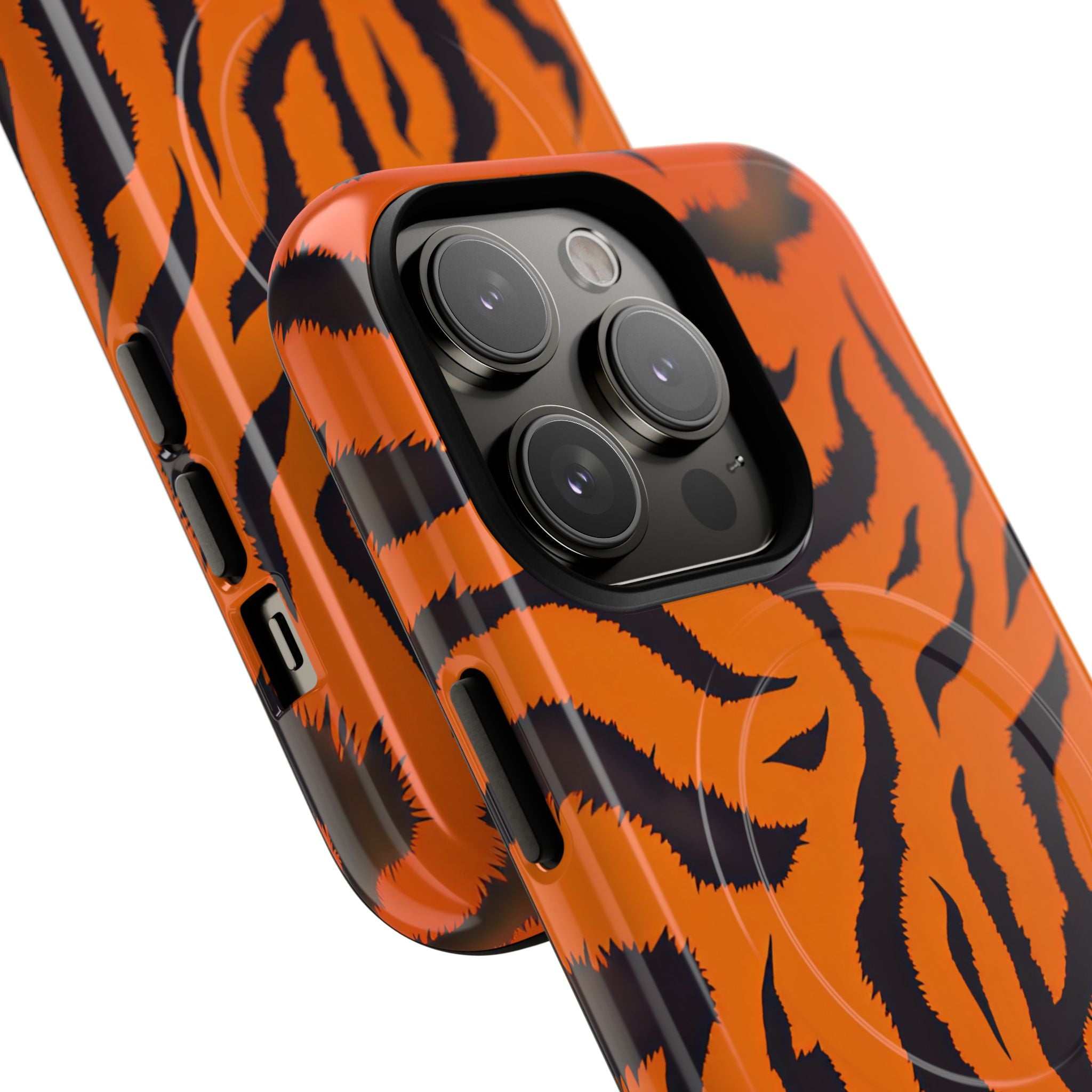 Orange Tiger Print iPhone Magsafe Phone Case