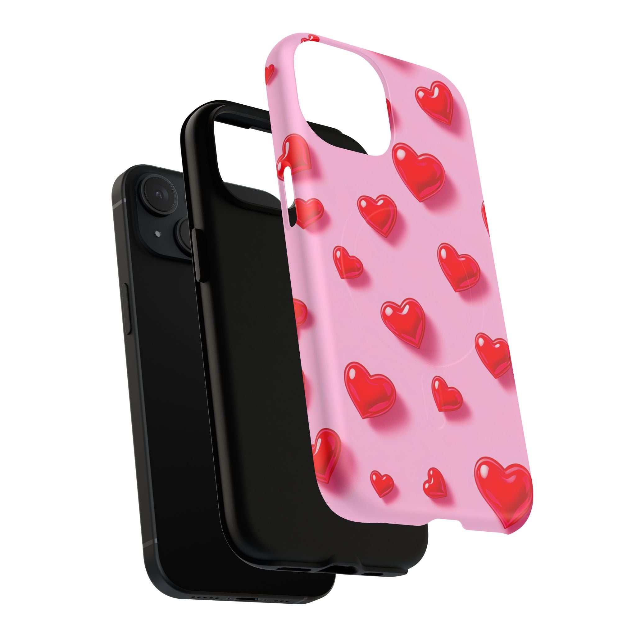 Pink Hearts iPhone Magsafe Phone Case