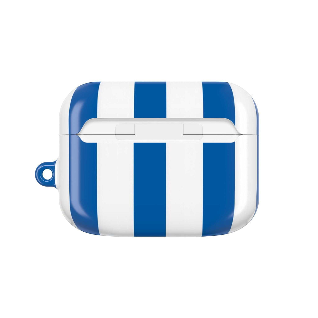 Brighton FC AirPods protective case with blue and white stripes, durable shock-resistant design, fits AirPods and AirPods Pro