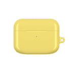 Lemon Yellow AirPods hard shell protective case with glossy finish and secure fit
