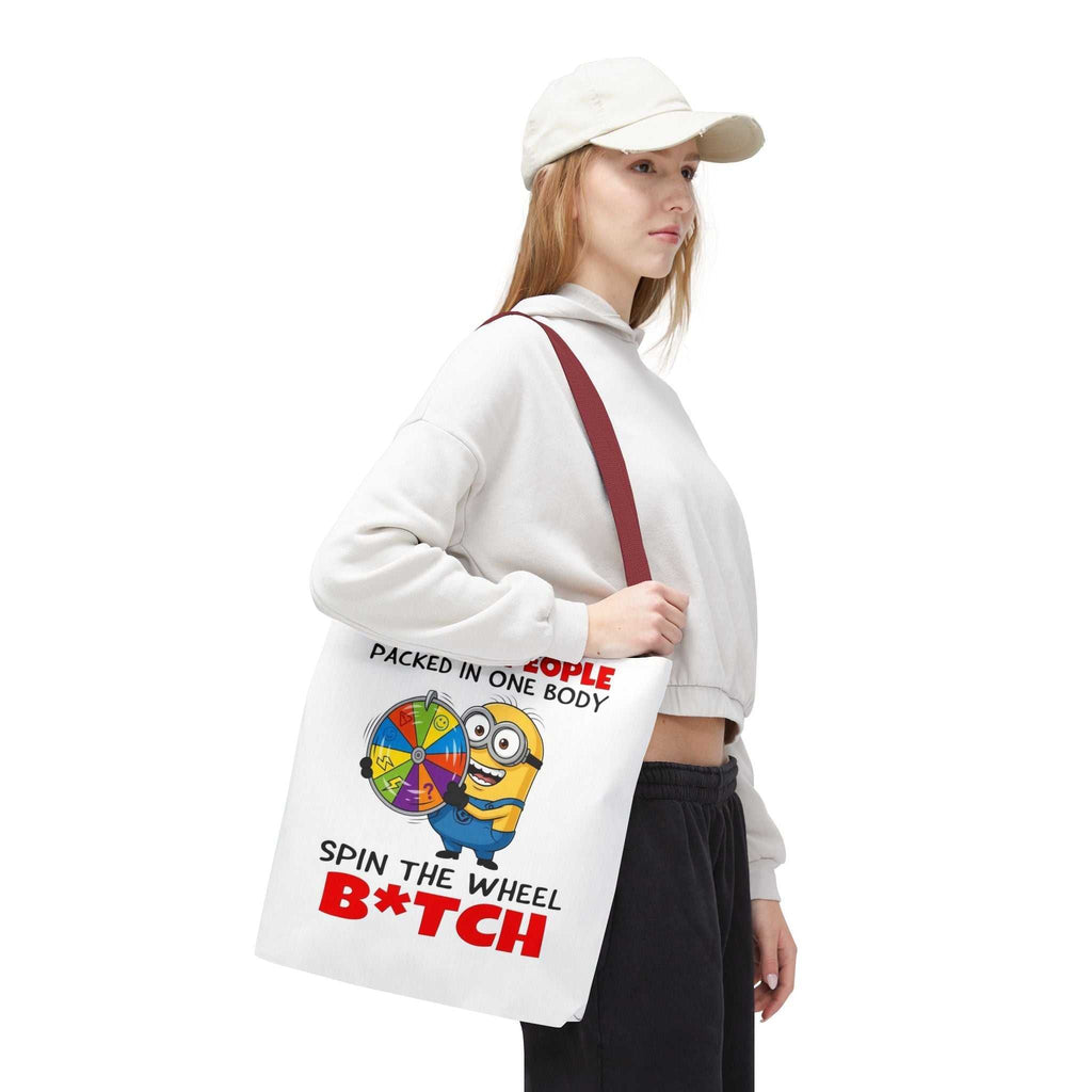 Funny Minion Tote Bag with cheeky design and multiple sizes for daily use