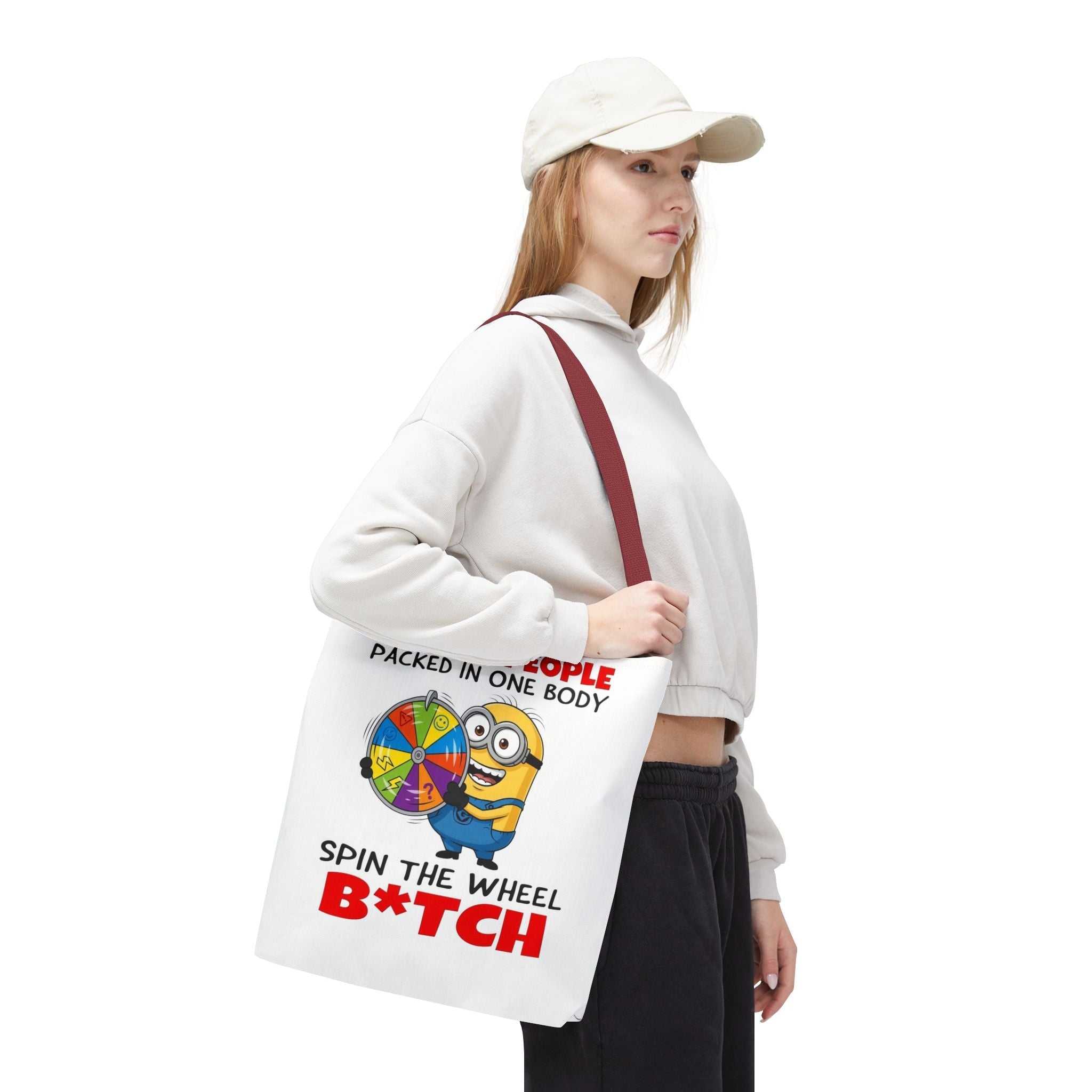 Funny Minion Tote Bag with cheeky design and multiple sizes for daily use