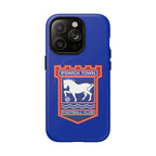 Ipswich Town MagSafe iPhone case with football club crest, blue, dual-layer protection, MagSafe compatible
