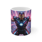 Ceramic 11oz Iron Man Action Mug with vibrant superhero design and glossy finish