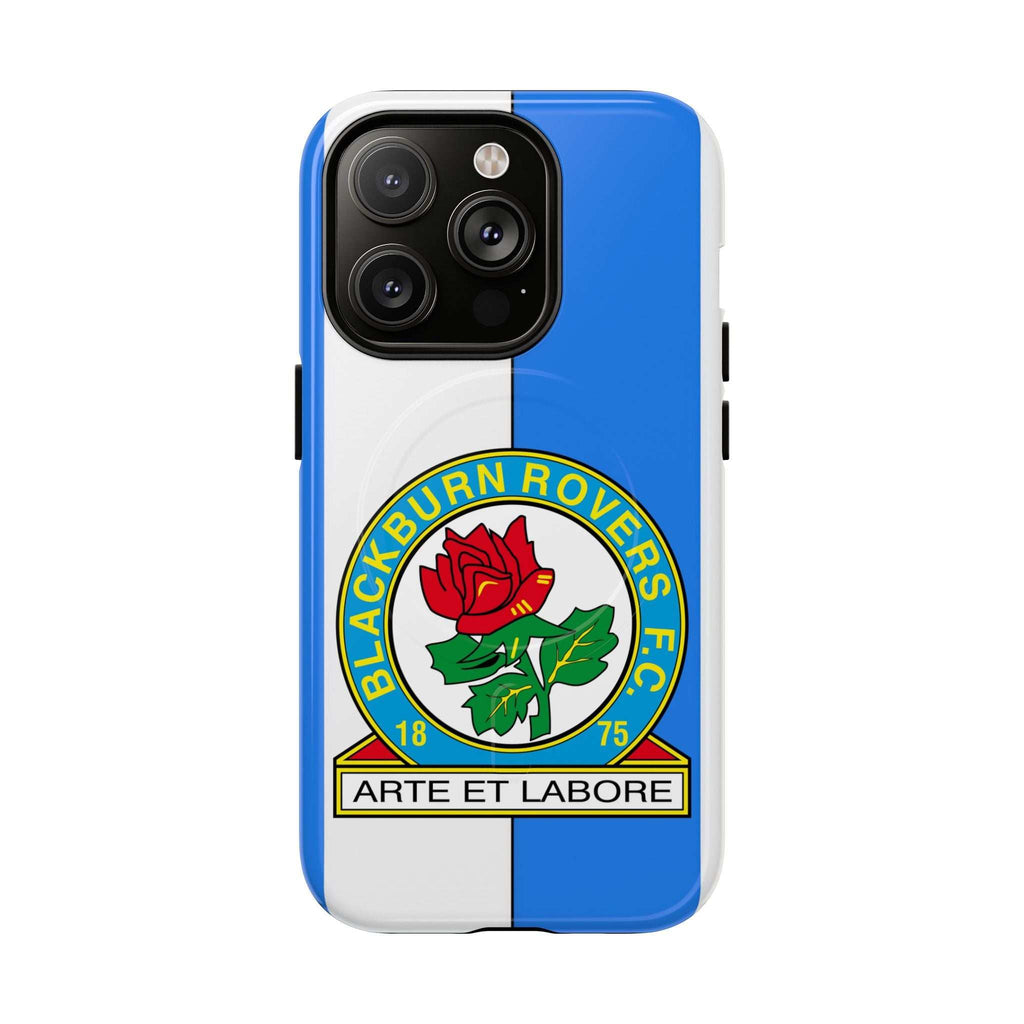 Blackburn Rovers Magsafe iPhone Case with club logo and blue-white colors, dual-layer protective design