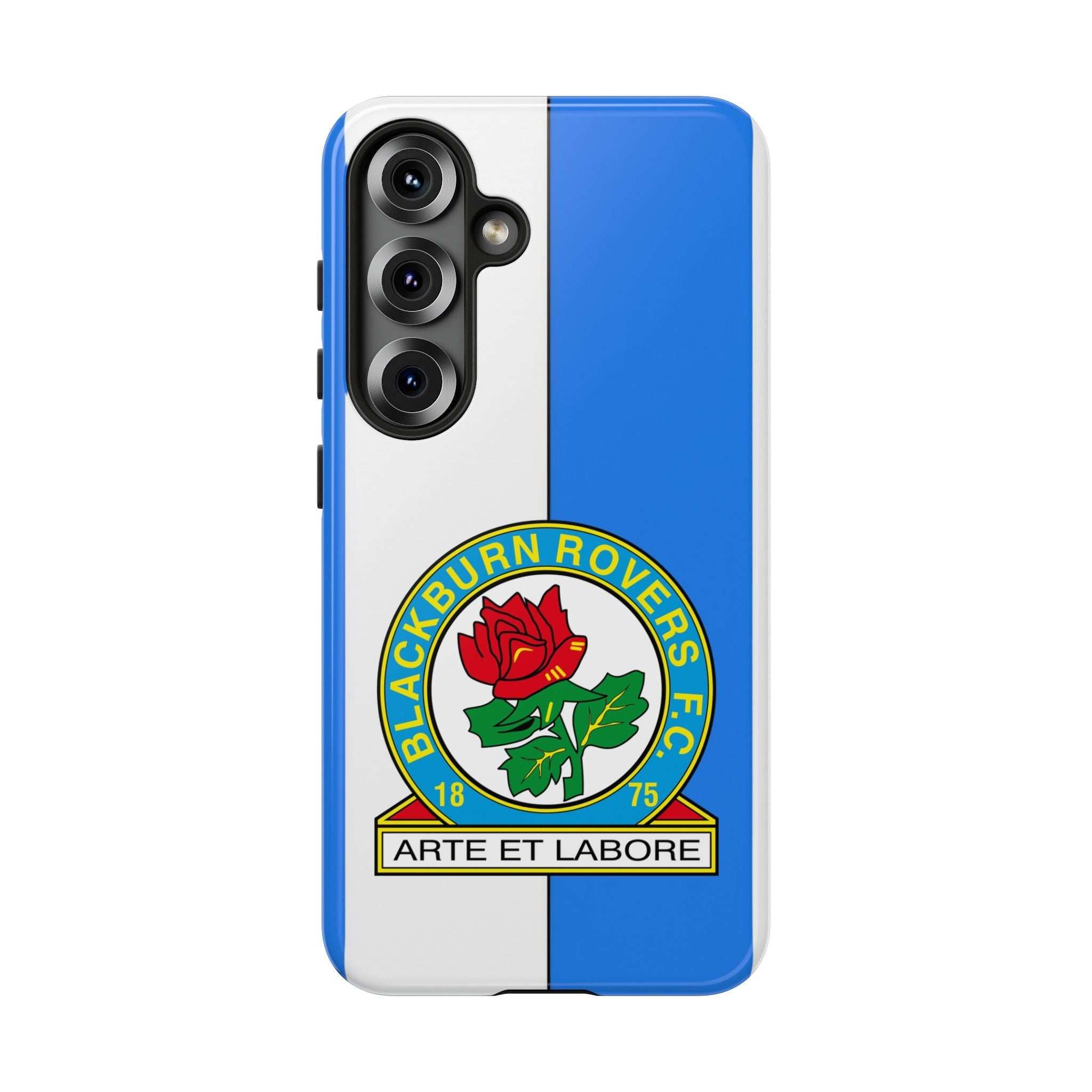 Blackburn Rovers Magnetic Samsung phone case with blue and white colors and dual-layer protection