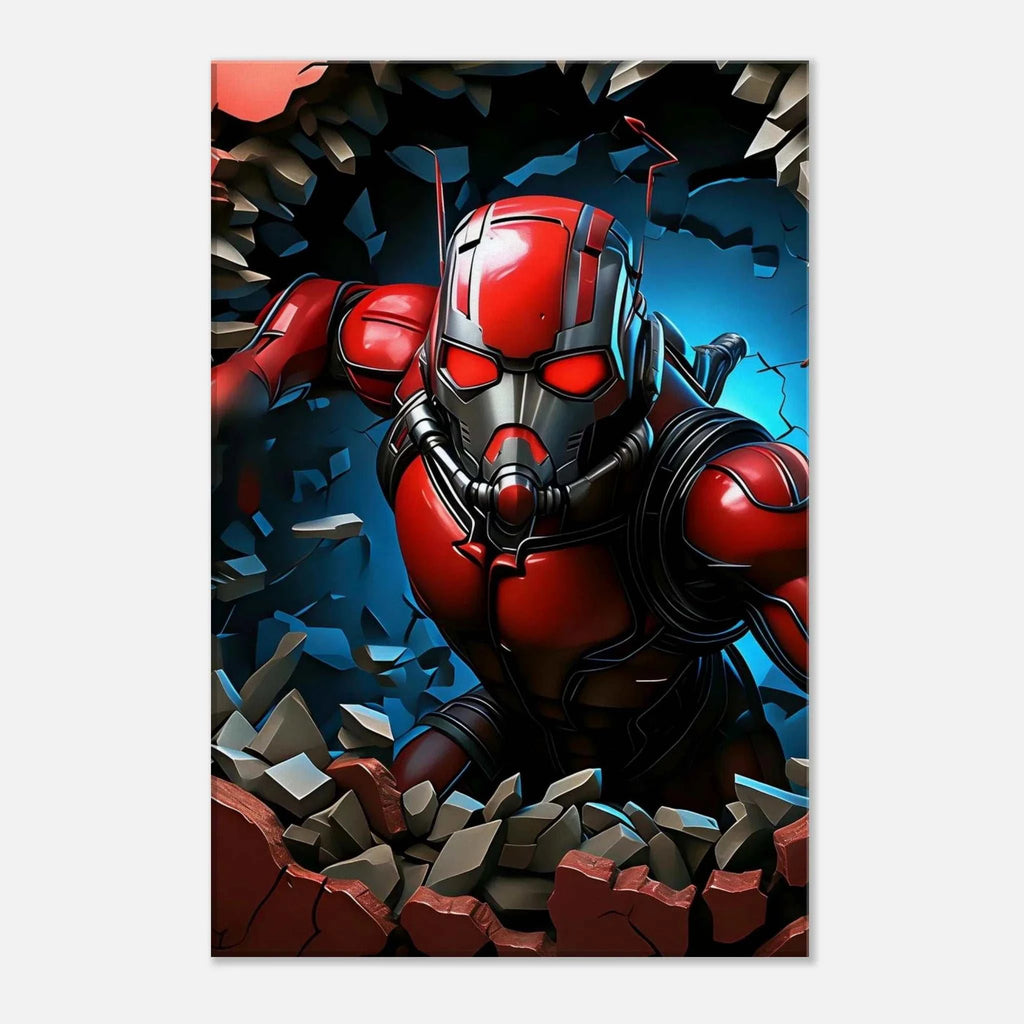 Bold Antman canvas print featuring dynamic Marvel artwork, perfect for adding excitement to any room.