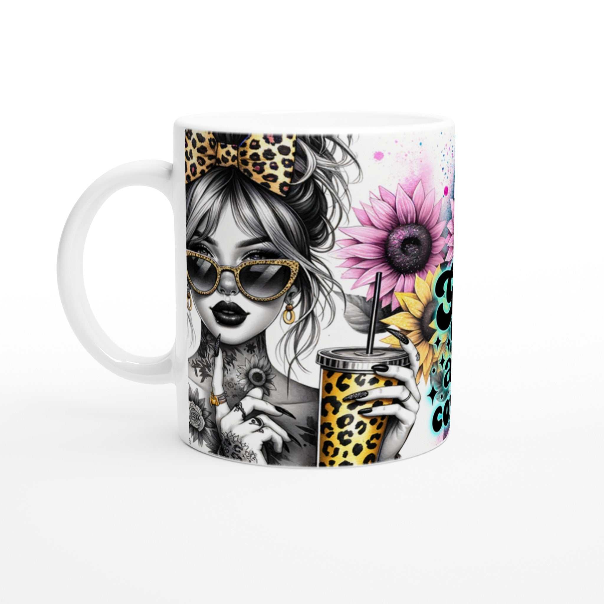 Good Things Are Coming Motivational Coffee Mug with vibrant design and inspirational quote, 11oz ceramic, glossy finish.