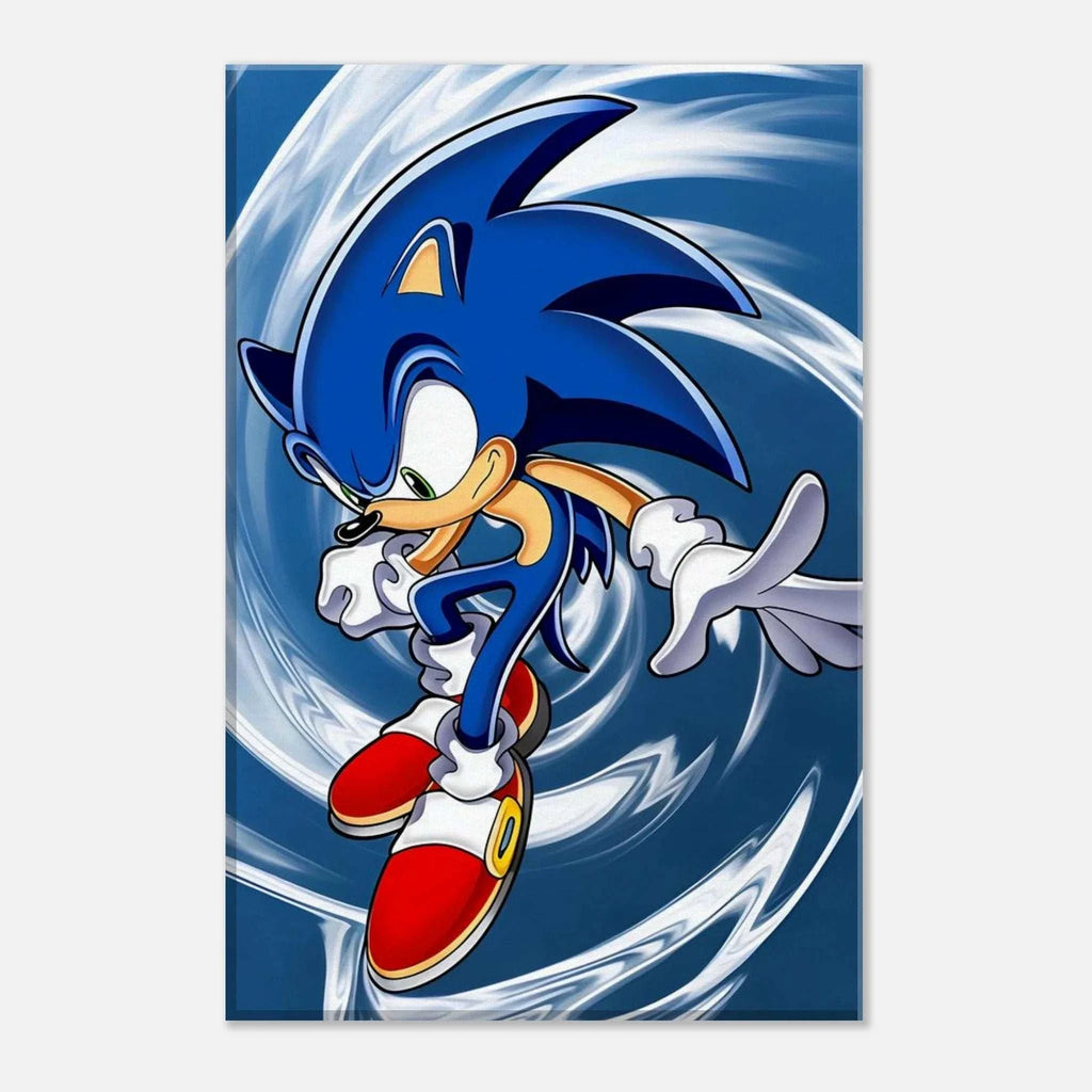Sonic The Hedgehog wall canvas with vibrant design, available in various sizes and profiles.