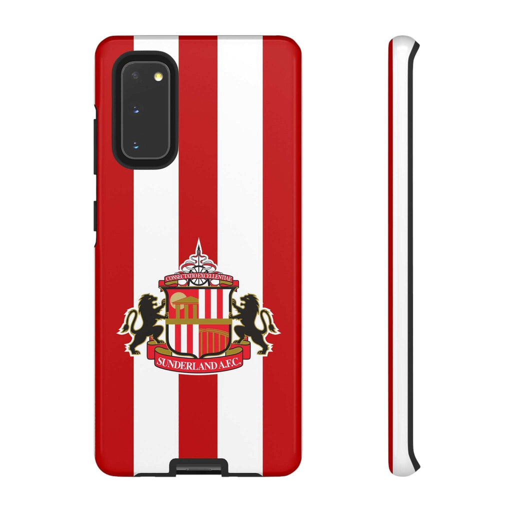 Sunderland FC Samsung phone case with black cats colors and magnetic protection features