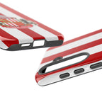 Sunderland FC Magnetic Samsung phone case with red and white colors and club-inspired crest