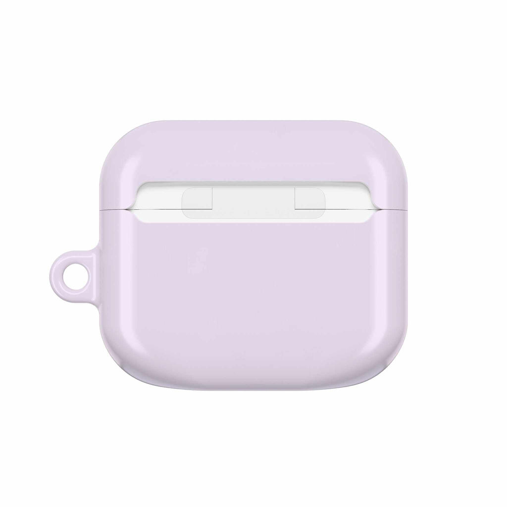 lavender hard shell protective case for AirPods and AirPods Pro with glossy finish and lightweight design