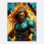Aquaman wall canvas featuring vibrant artwork of the ocean hero, ideal for adventurous home decor.