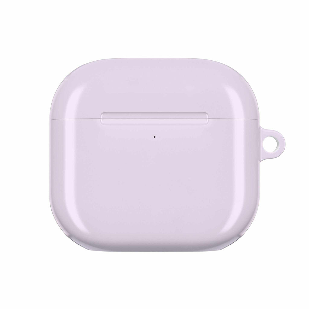 Lavender hard shell protective case for AirPods and AirPods Pro with glossy finish and wireless charging support