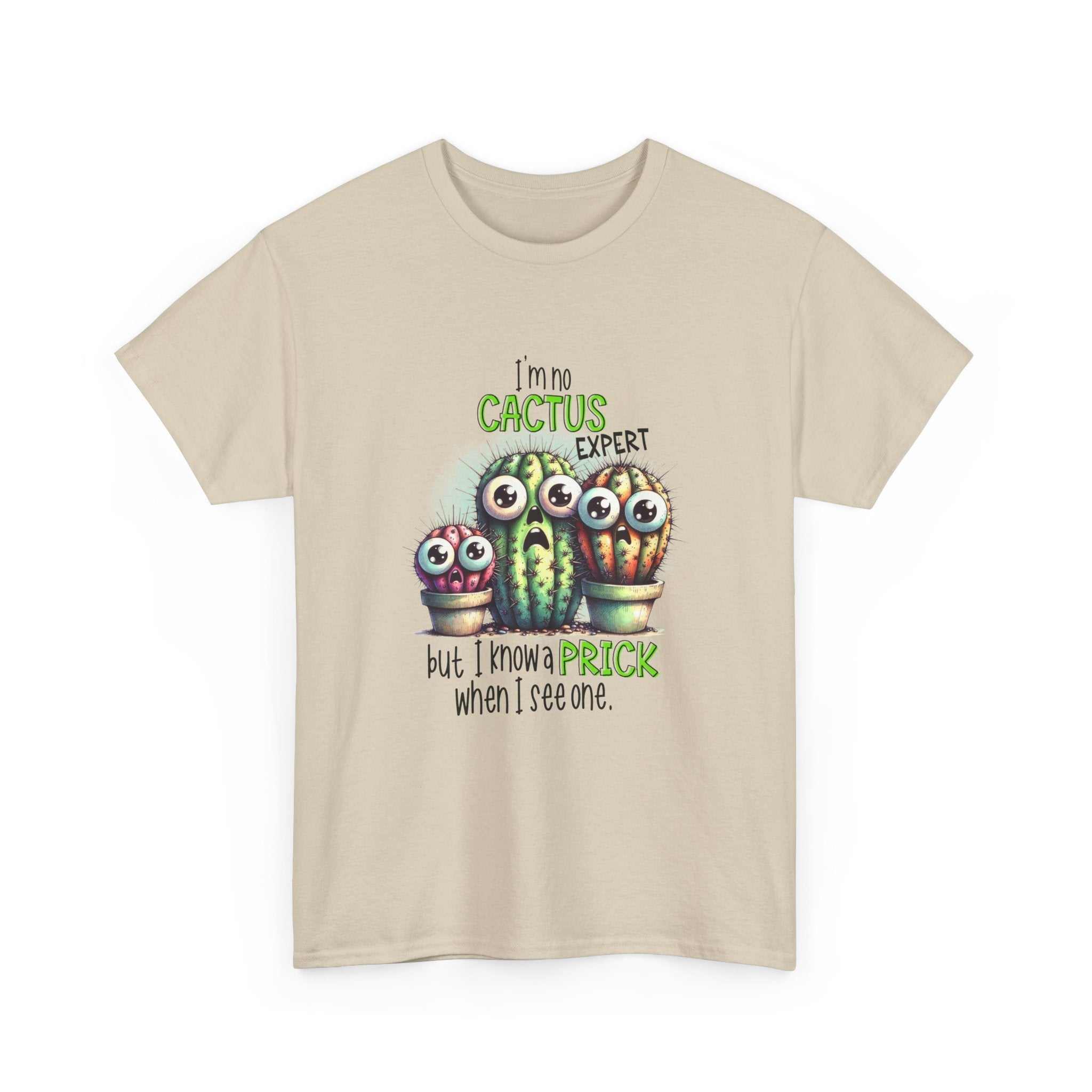Cactus Expert Fun Graphic T-Shirt with prickly cactus design for plant lovers